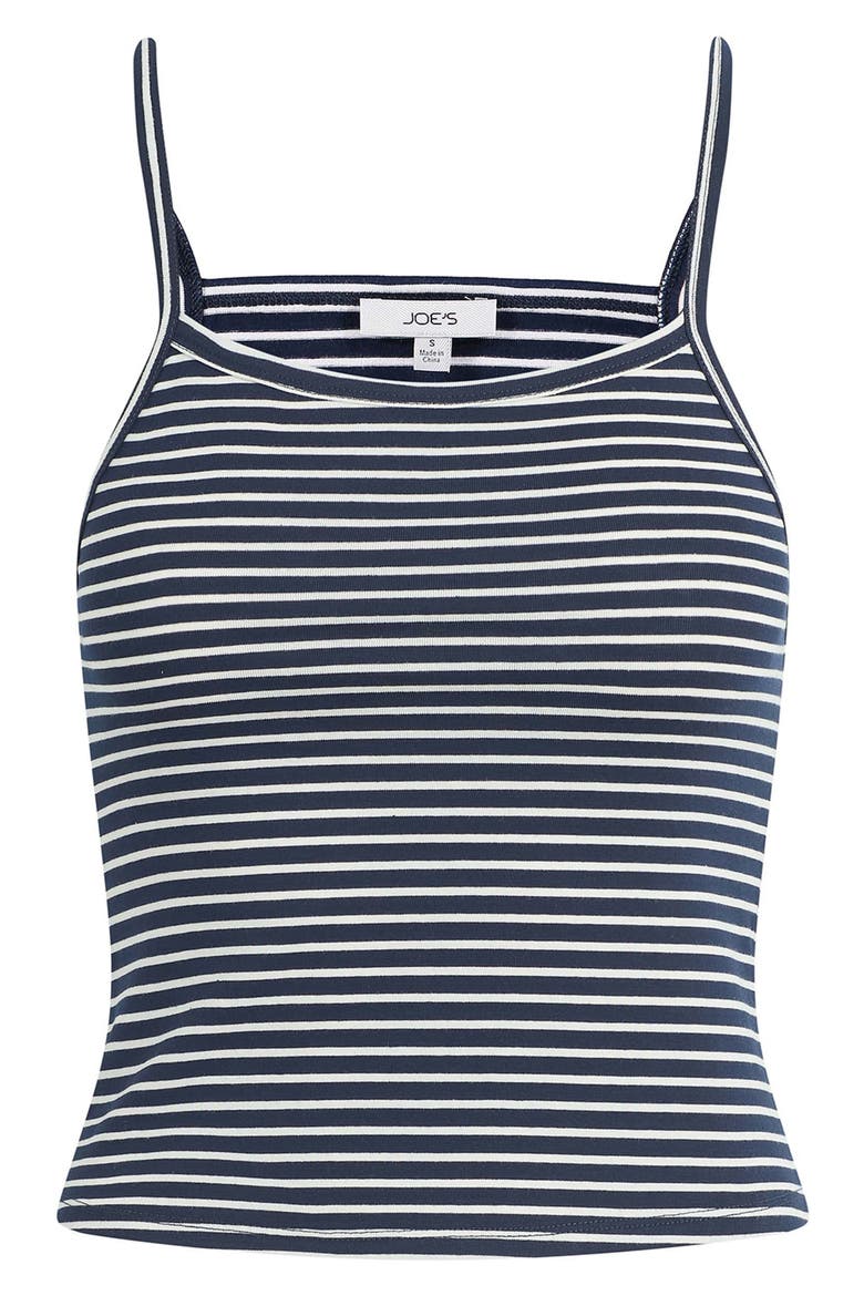 The Everyday Stripe Tank Top, Alternate, color, WHITE/ NAVY STRIPE