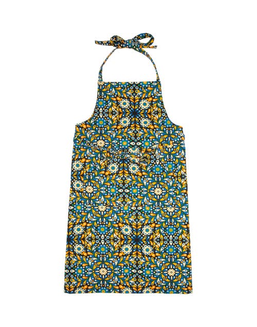 La Doublej Apron With Pocket Confetti Blue In Confetti Blue