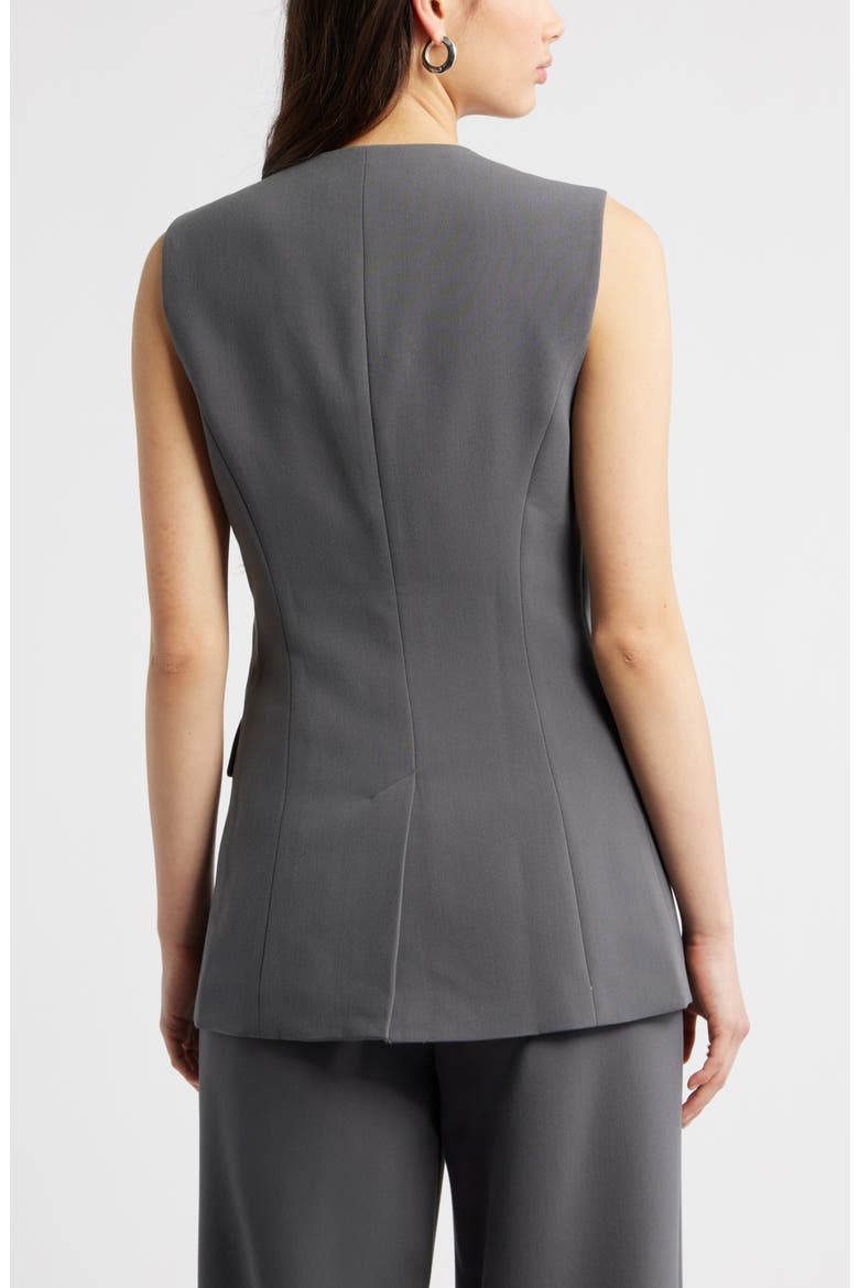 Icon Twill Relaxed Vest, Alternate, color, GREY MAGNET