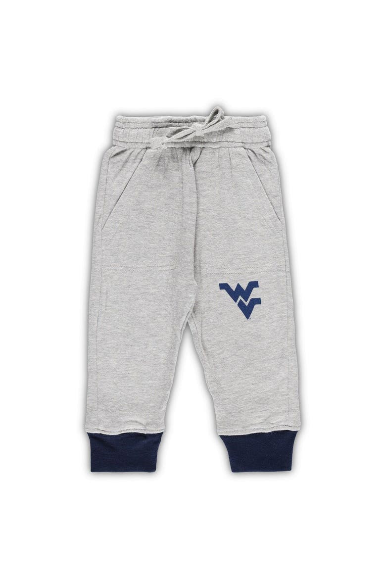 Infant Wes & Willy Heather Gray West Virginia Mountaineers Jie Jie Long Sleeve Bodysuit & Pants Set, Alternate, color, Heather Gray