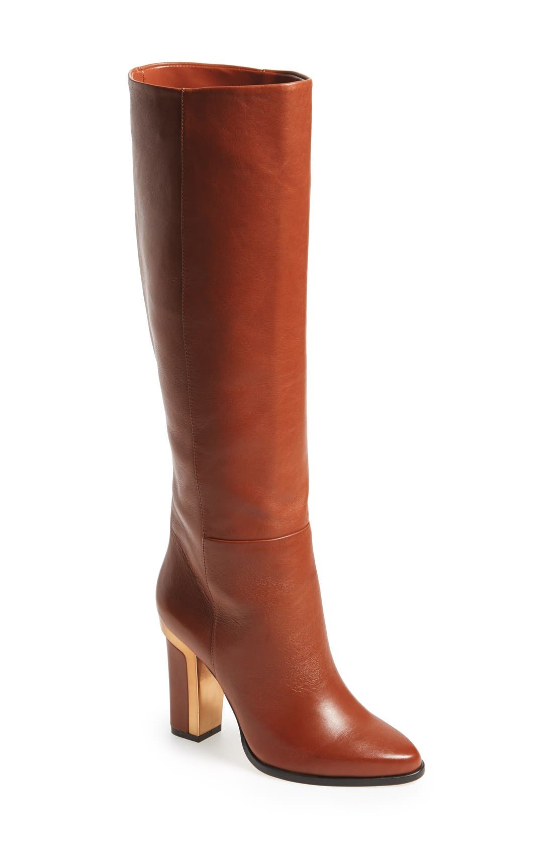'Oak' Tall Boot, Main, color, BROWN