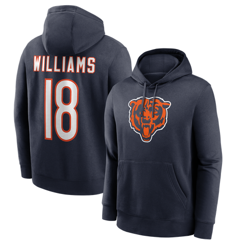 Men's Nike Caleb Williams Navy Chicago Bears Name & Number Hoodie