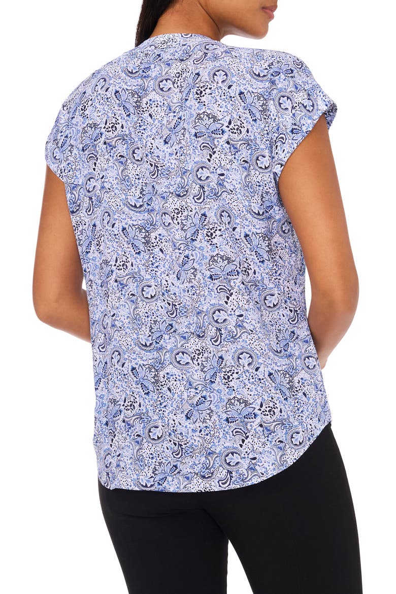 Split Neck Georgette Blouse, Alternate, color, LUCENT WHITE