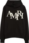 AMIRI Oversize Staggered Logo Pullover Hoodie