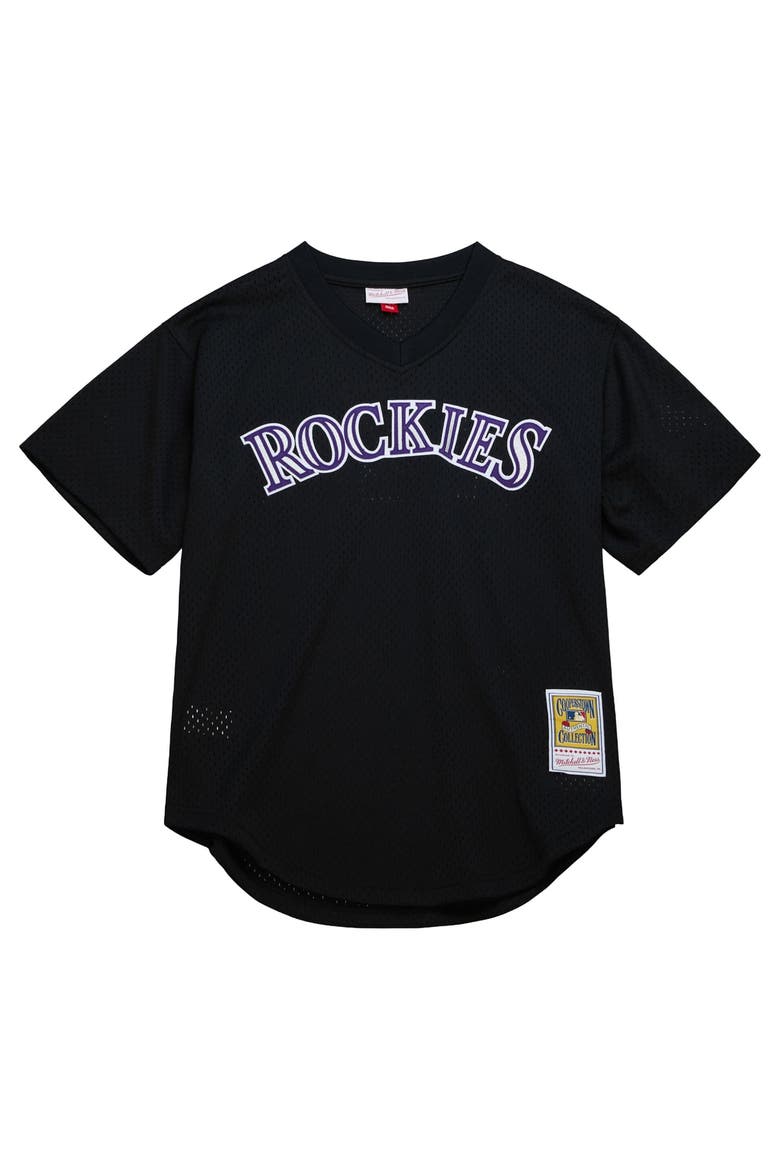 Men's Mitchell & Ness Todd Helton Black Colorado Rockies Authentic Batting Practice Jersey, Alternate, color, Black