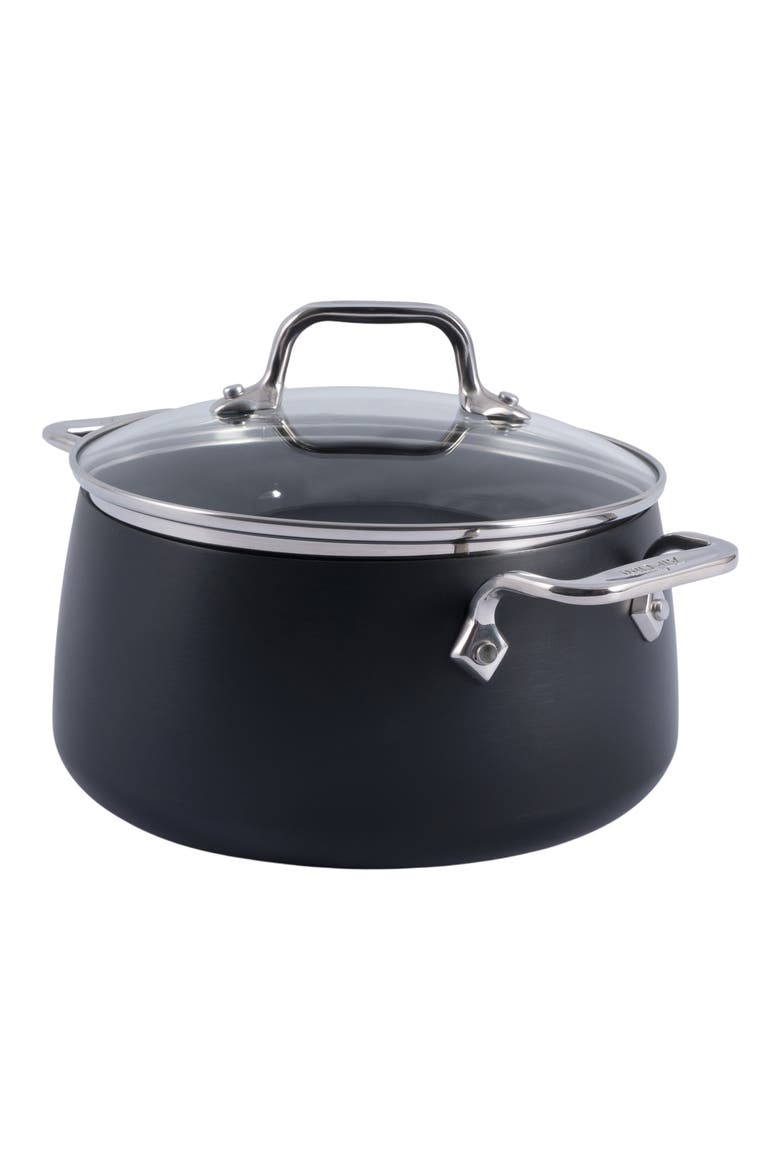 HA1 4-Quart Nonstick Soup Pot with Lid, Main, color, BLACK