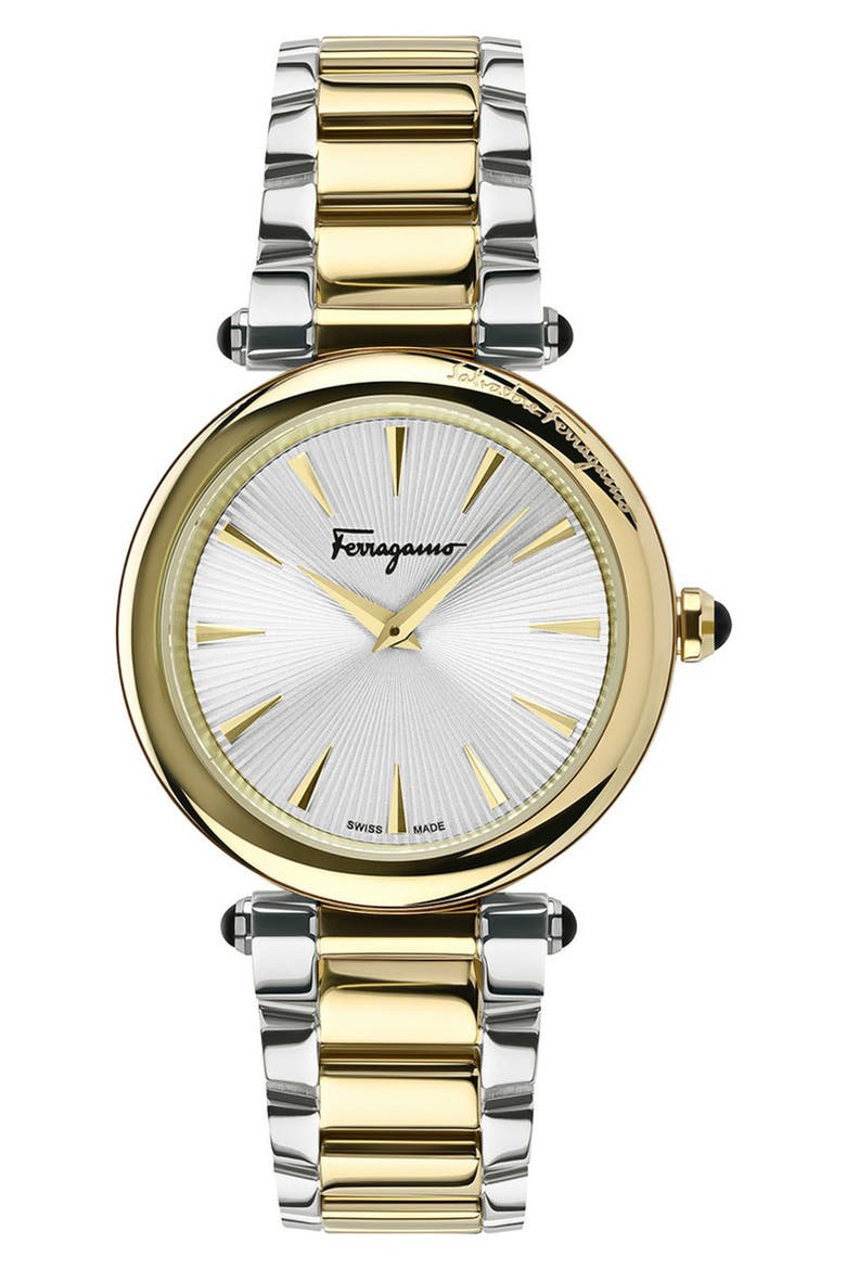 Idillio Two-Tone Bracelet Watch, 36mm, Main, color, TWO TONE GOLD/SILVER