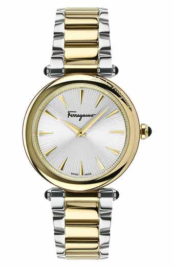 【FERRAGAMO】Classic Bracelet Watch ゴールド文字盤 36mm FERRAGAMO Classic Bracelet Watch, 36mm | Nordstromrack