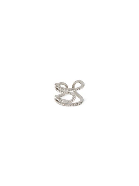 Women's Paperclip Strass Ring