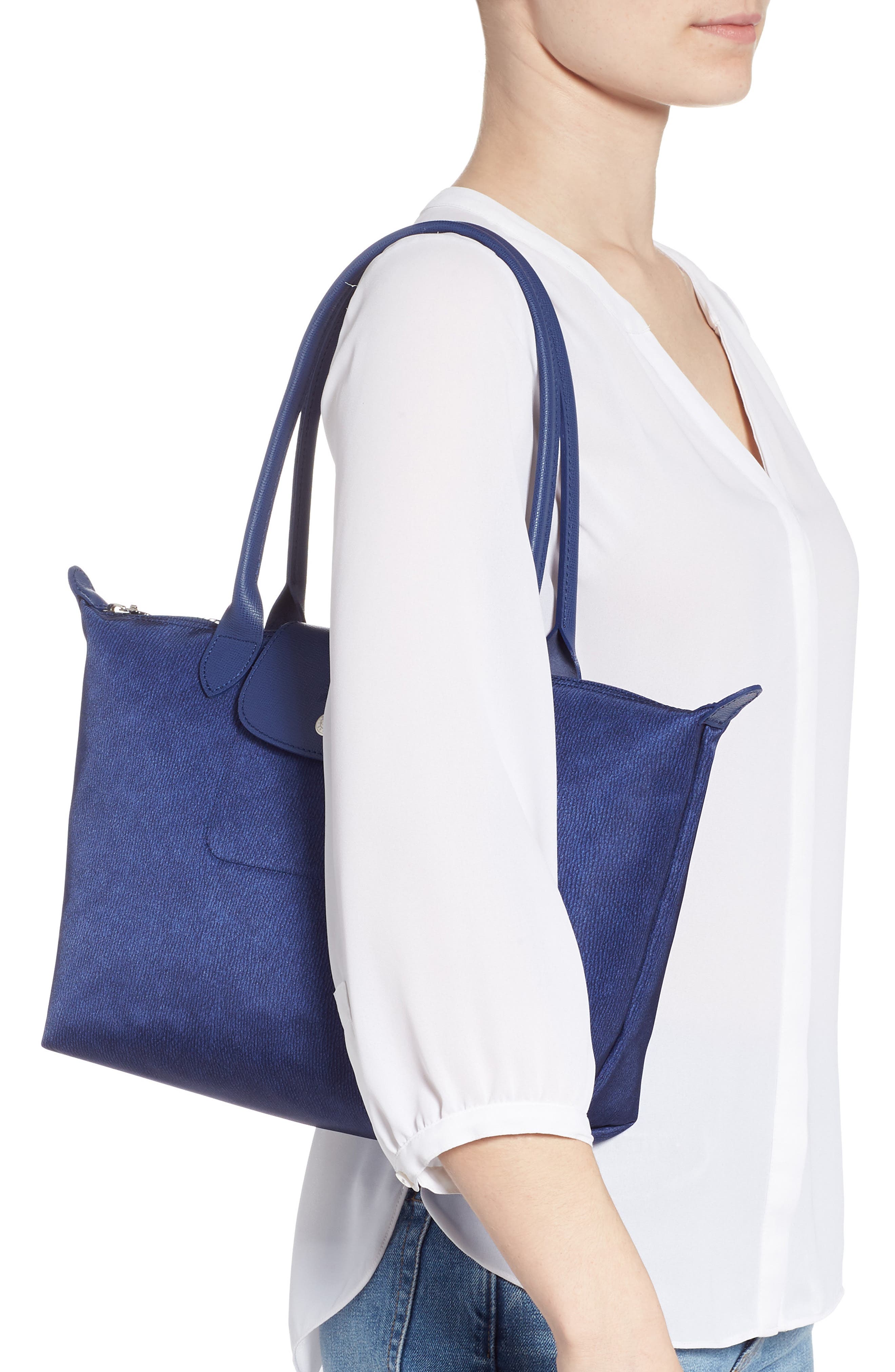 Longchamp Le Pliage Jeans Small Shoulder Bag, Alternate, color, 