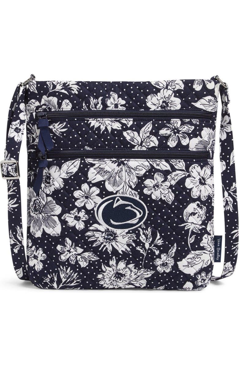 VERA BRADLEY Penn State Nittany Lions Rain Garden Triple-Zip Hipster Crossbody Bag, Main, color,