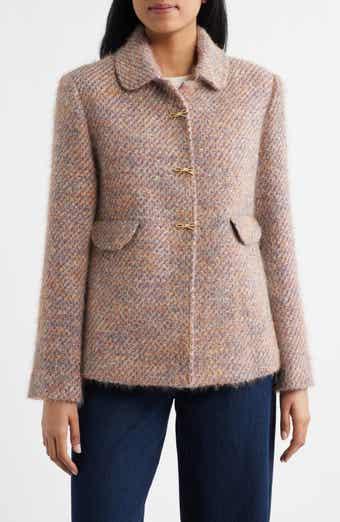 Sequin Tweed Swing Jacket