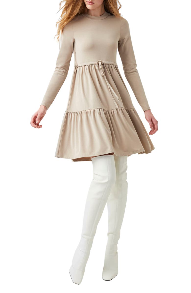 French Connection Reyna Long Sleeve Jersey Dress, Main, color, 