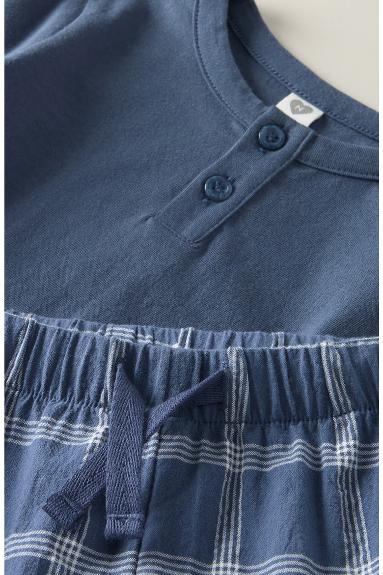 Henley T-Shirt & Pants Set, Alternate, color, BLUE DEL MAR VOYAGE PLAID