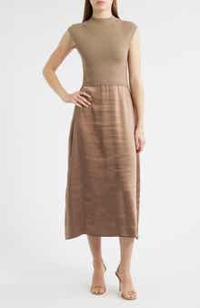 Ferdolini Mixed Media Midi Dress