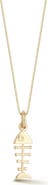 Ember Fine Jewelry 14K Gold Fishbone Pendant Necklace