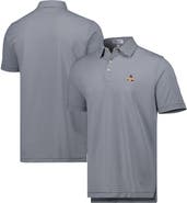 Peter Millar Men's Peter Millar Gray Alcorn State Braves Jubilee Striped Performance Jersey Polo
