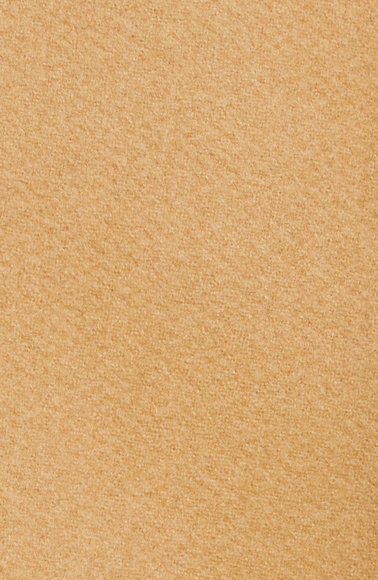 Saint Laurent Cashmere & Wool Cape with Leather Trim, Alternate, color,