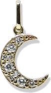 Anzie Pavé Diamond Crescent Moon Charm