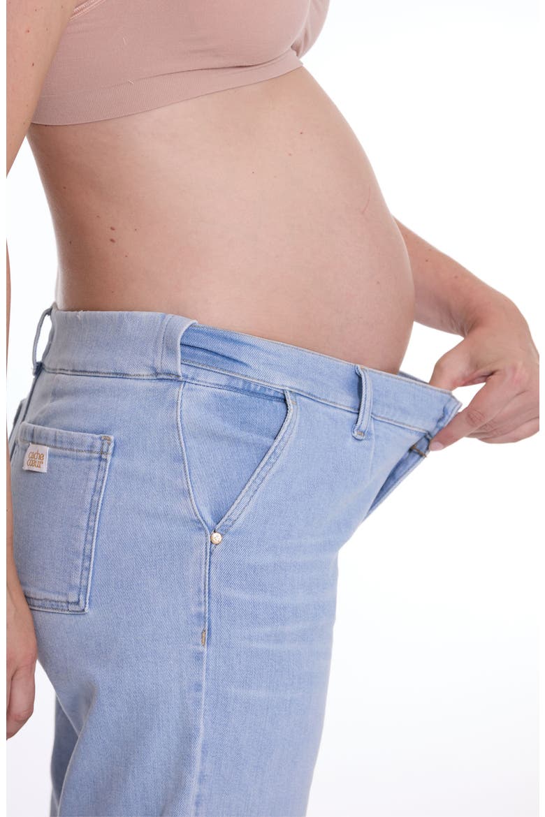 Kelly Wide Leg Maternity Jeans, Alternate, color, LIGHT BLUE