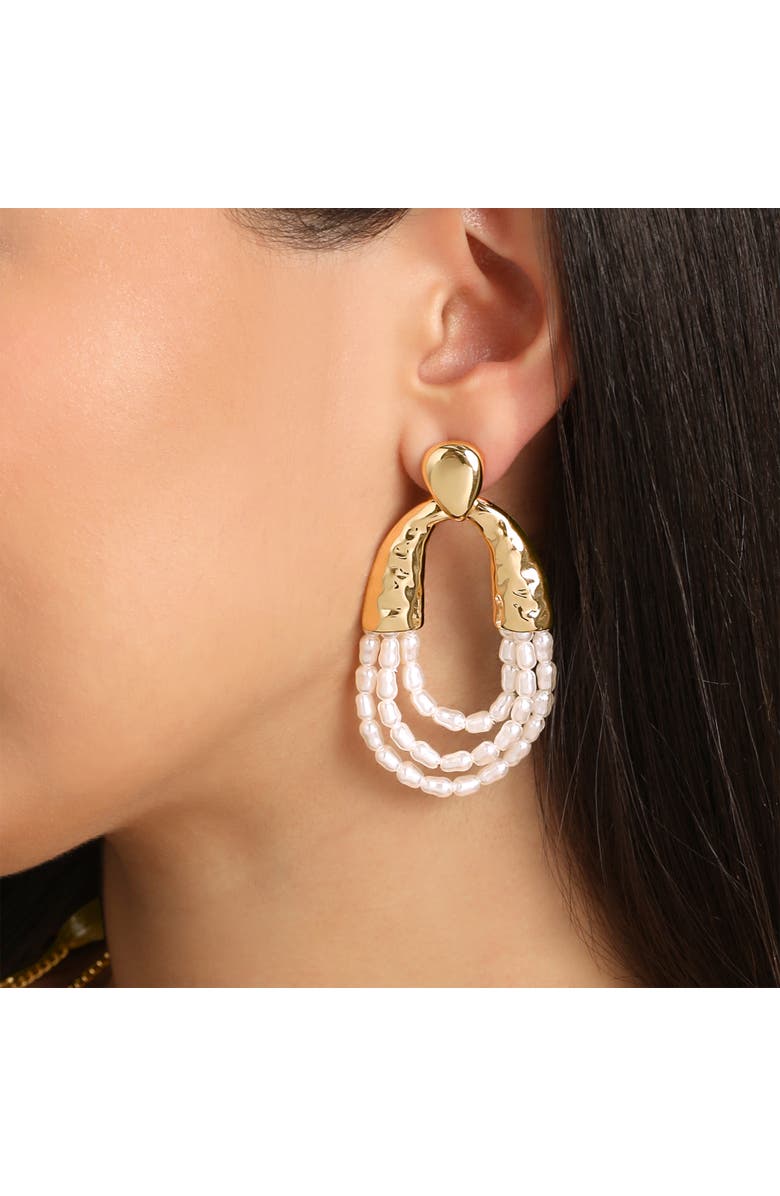 BCBG Pear Hoop Earrings, Alternate, color,