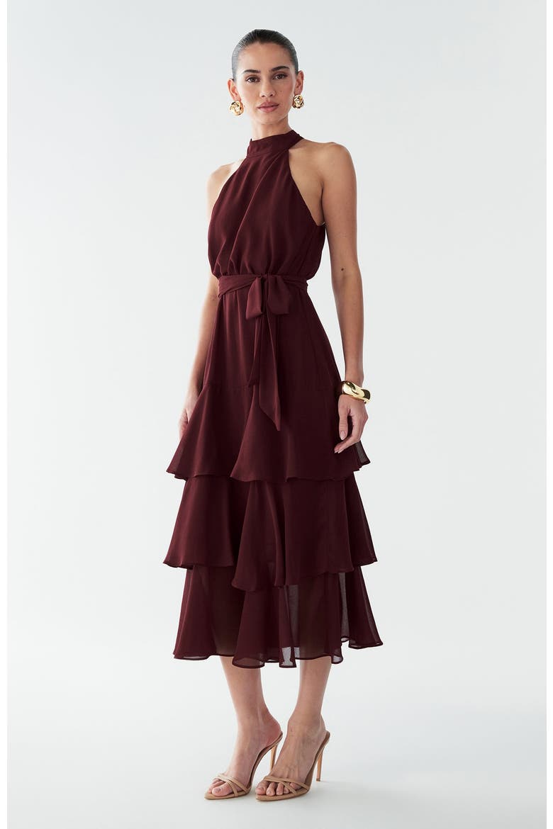 Tony Midi Dress, Alternate, color, Burgundy