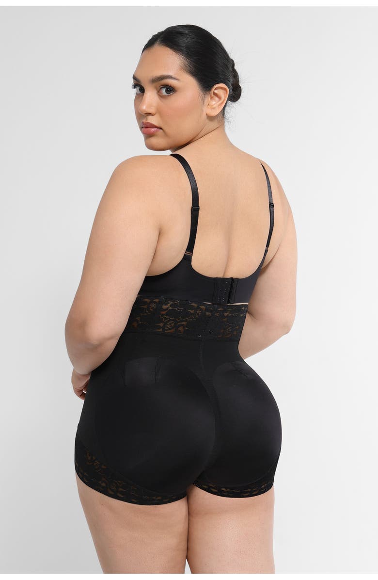 Shapellx Mid-Rise Butt-Lifting Shaper Panty, Alternate, color, Jet Black