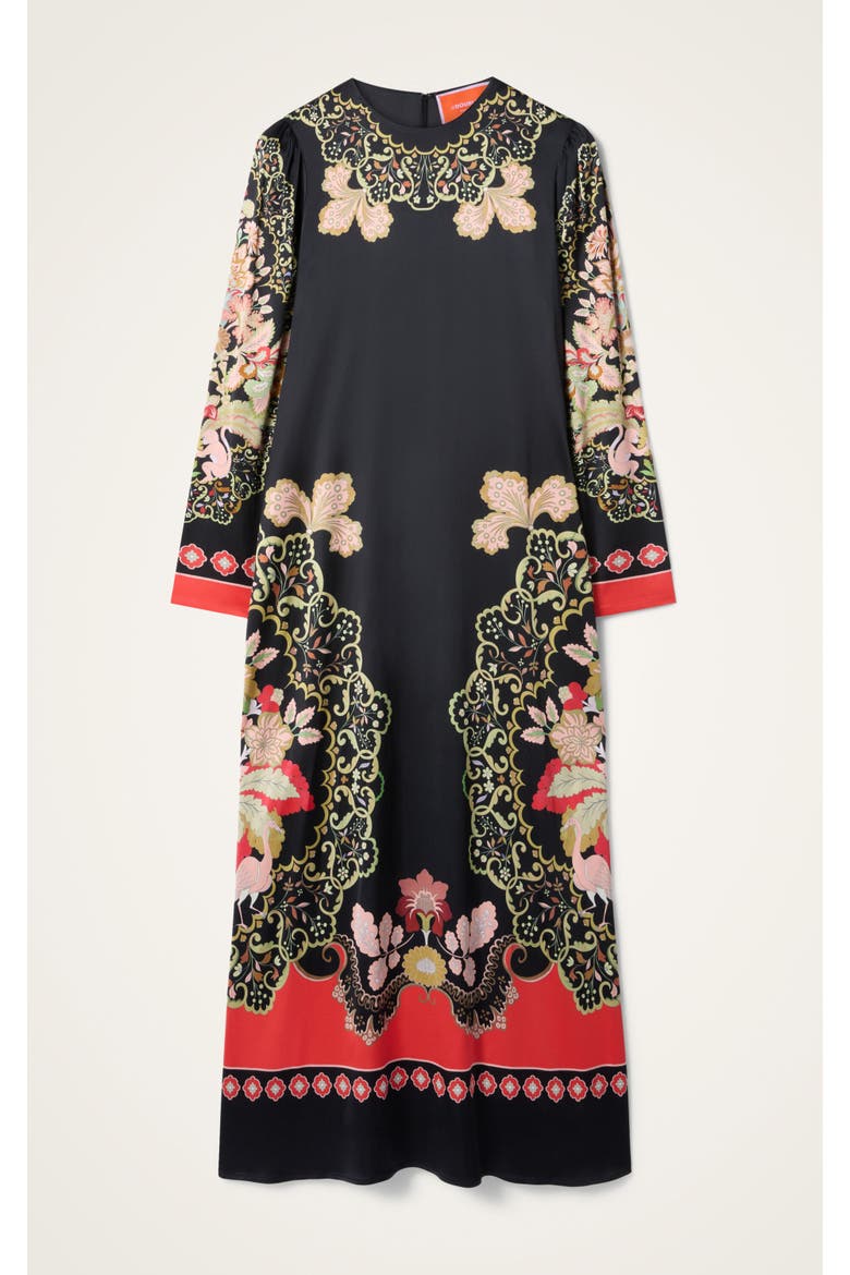 Clingy Swing Dress, Alternate, color, Cornucopia Placée Black