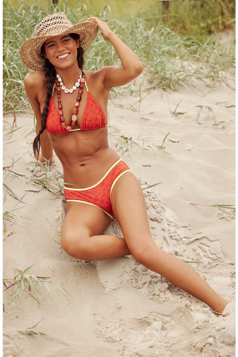 Mika Triangle Bikini Top, Alternate, color, PAPRIKA