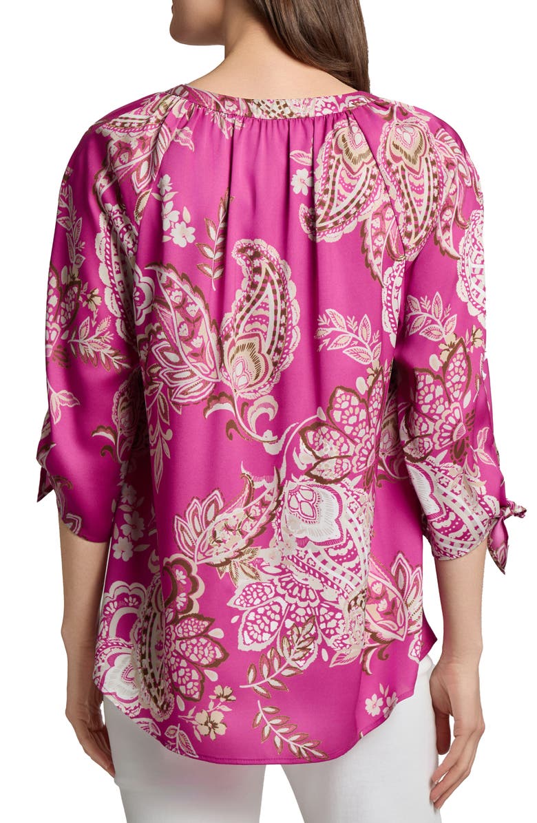 Jones New York Paisley Print Raglan Sleeve Top, Alternate, color, 