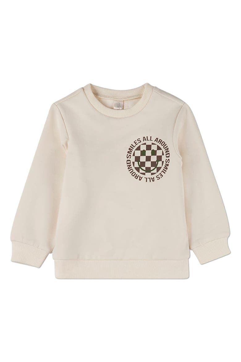 Kid's Smiles All Around Crewneck Sweatshirt, Main, color, Ivory