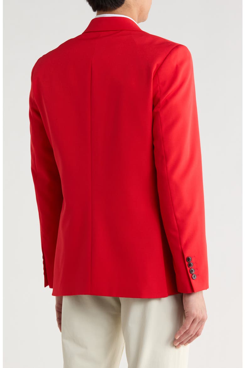 Slim Fit Cotton Blend Blazer, Alternate, color, RED