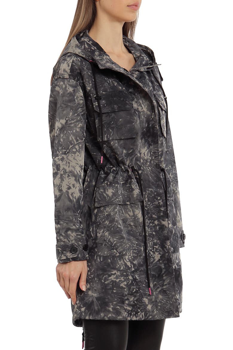 Water Resistant Utility Rain Jacket, Alternate, color, CHARCOAL ABSTRACT