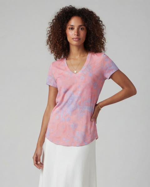 Paisley Explosion Womens V-neck Printed Top