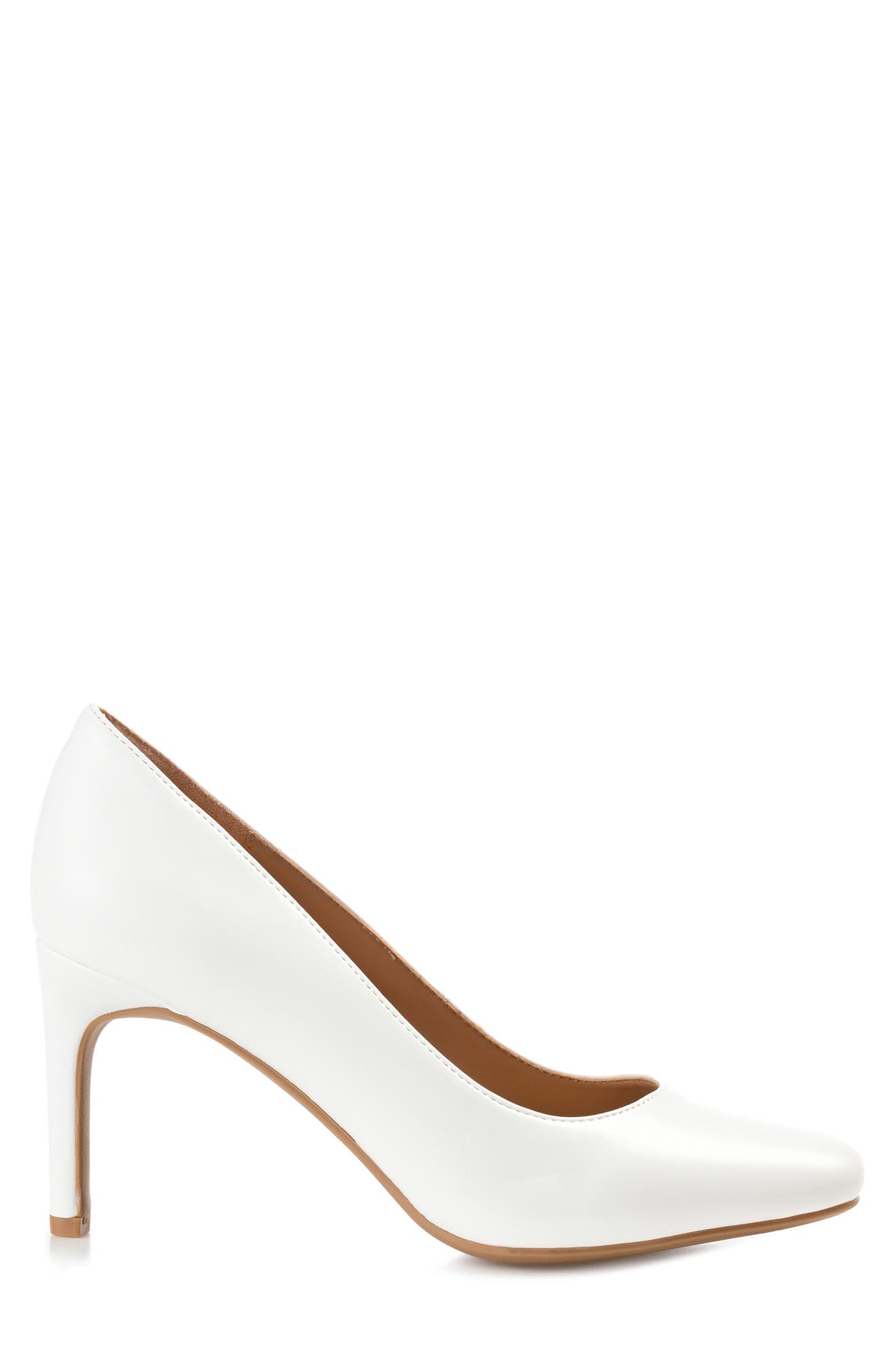 Journee Collection Monalee Pump, Alternate, color, White