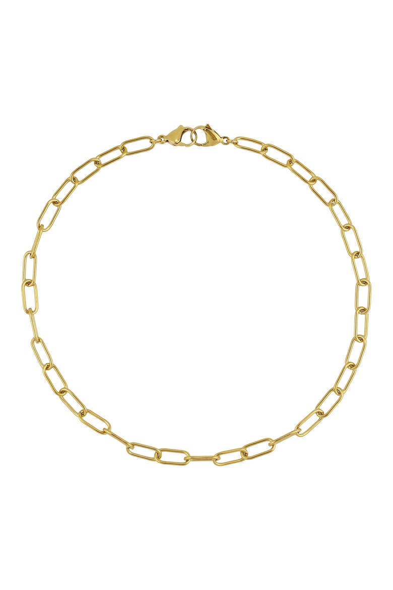 Gender Inclusive Paperclip Chain Necklace, Alternate, color, GOLD