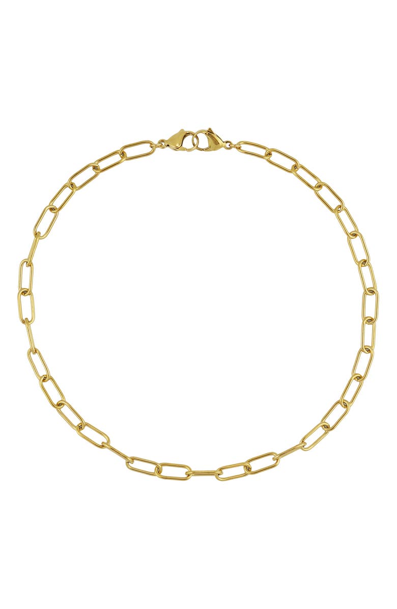 REBL Gender Inclusive Paperclip Chain Necklace, Alternate, color, Gold