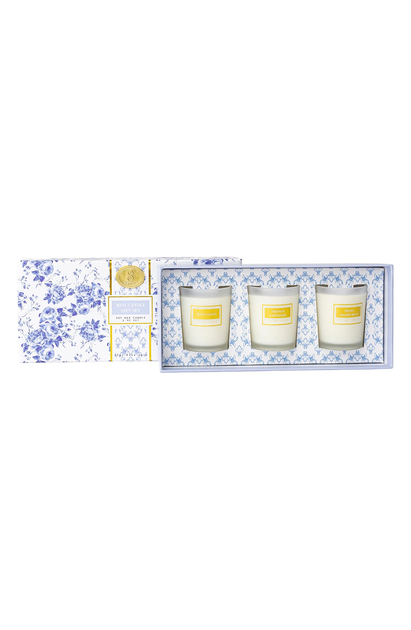 Crisp Linen Mini Candle Set