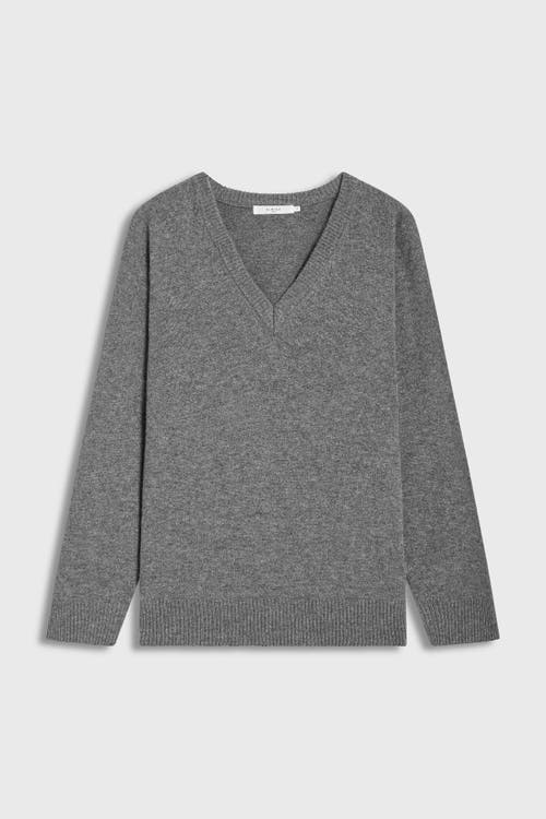 Almina Concept Wool V Neck Sweater In Grey