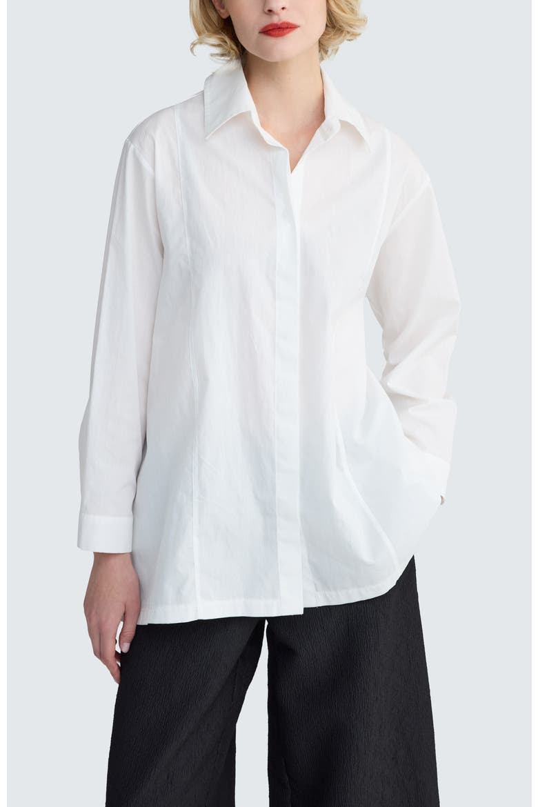 Lucida A-Line Shirt, Main, color, Ecru
