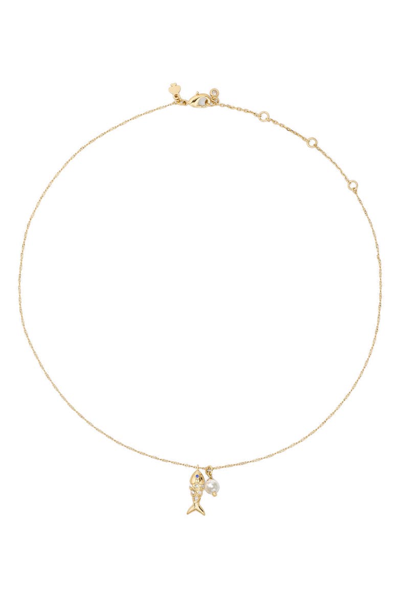 summer daze fish pendant necklace, Alternate, color, CLEAR MULTI