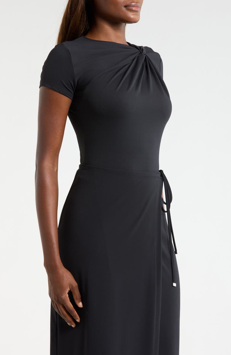 MPG Asymmetric Twist Neck Crop T-Shirt, Alternate, color, Black