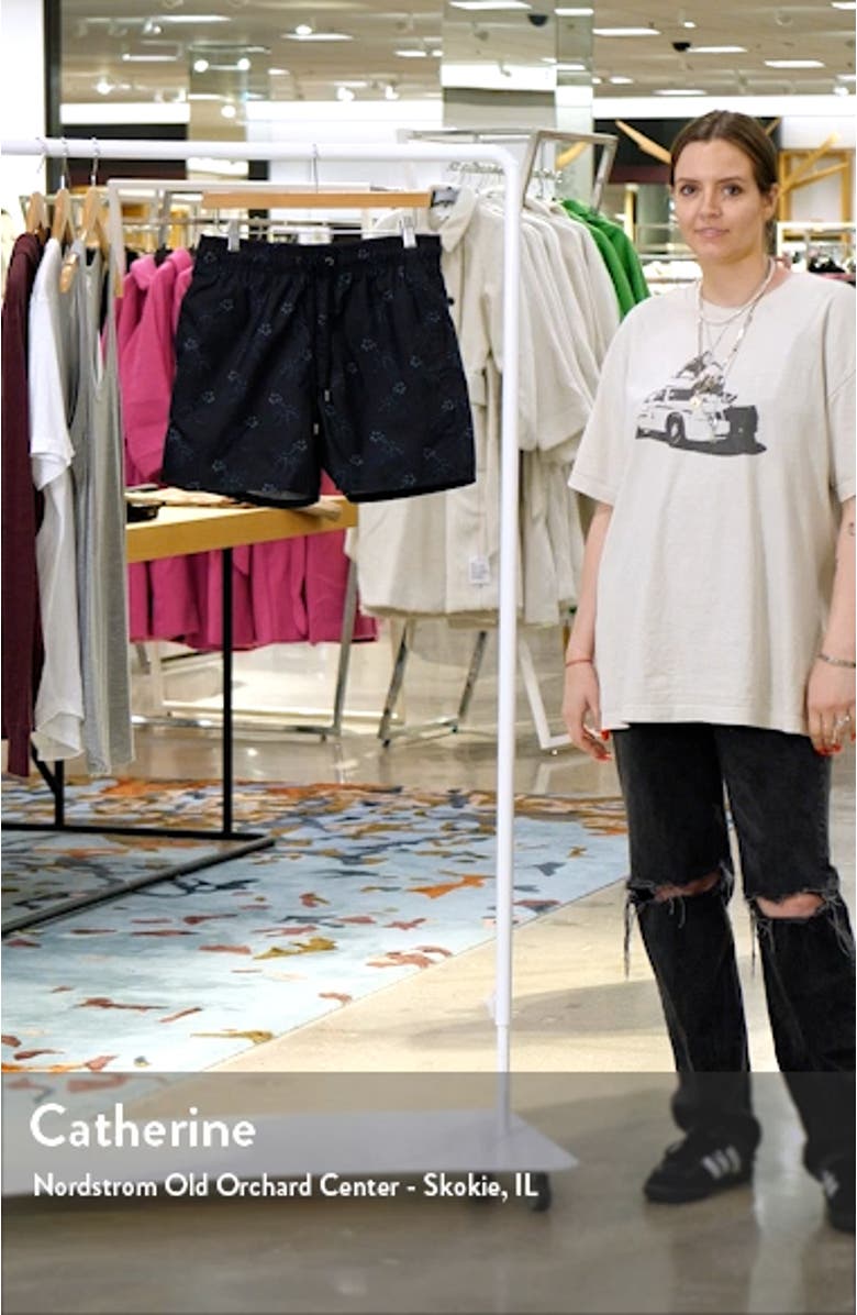 Octopus Shadow Print Swim Trunks, sales video thumbnail