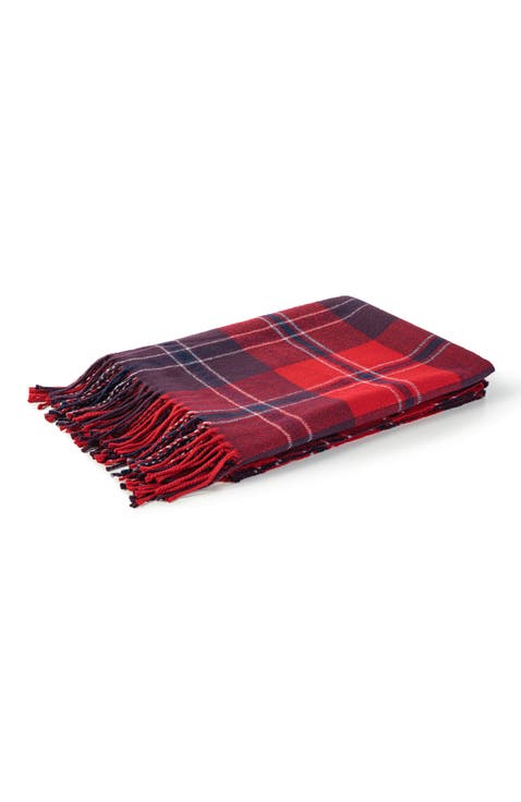 Plaid Woven Christmas Throw Blacket 60x50