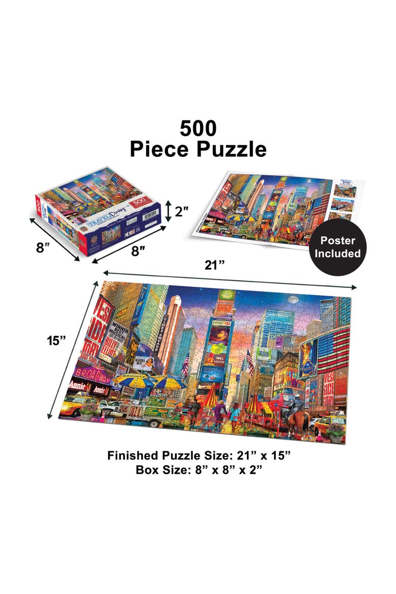 Broadway, Times Square 500 Piece Puzzle, Alternate, color, Multicolor