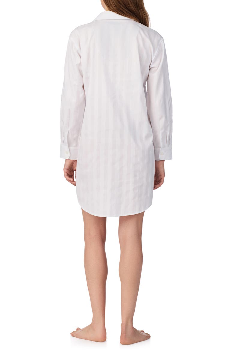 Shadow Stripe Sleepshirt, Alternate, color, WHITE