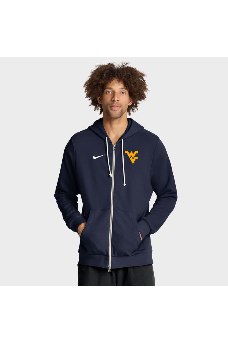 Men's Nike Navy West Virginia Mountaineers 2025 Sideline Standard Issue Dri-FIT Full-Zip Hoodie, Main, color, Navy