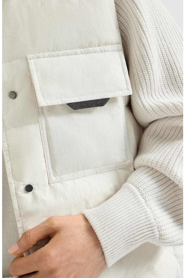 Knit down coat, Alternate, color, Ivory