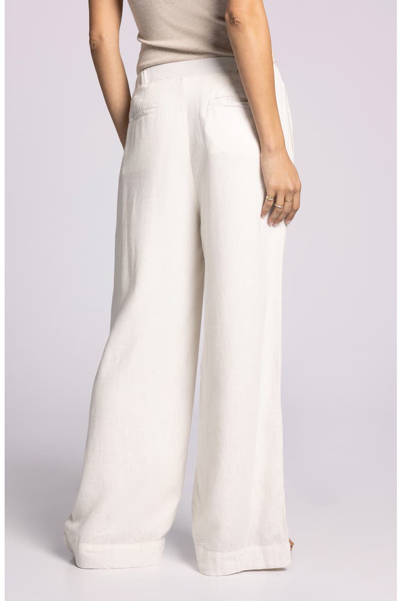 Anastasia Linen Blend Wide Leg Pants, Alternate, color, WHITE