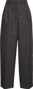 Givenchy Double Pleat Low Waist Wool Grain de Poudre Pants